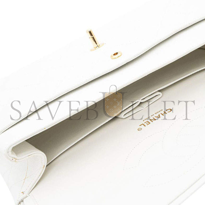 Ch**el quilted caviar leather classic jumbo double flap bag 426504 (30*21*9cm)